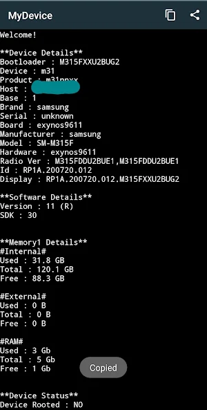 MyDevice - Mobile Info Screenshot 1