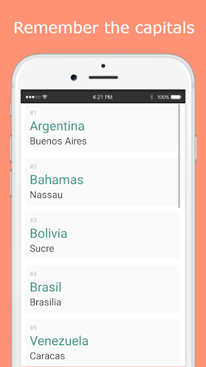 Countries and capitals game Screenshot 1