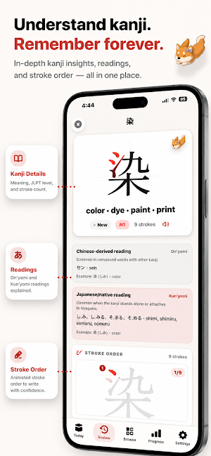 Moji - Learn Japanese & Kanji Screenshot 2