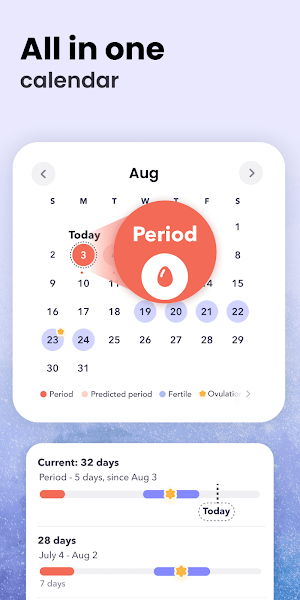 Period Tracker Cycle Calendar Screenshot 1