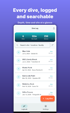 Dive Log: Scuba Logbook Screenshot 3