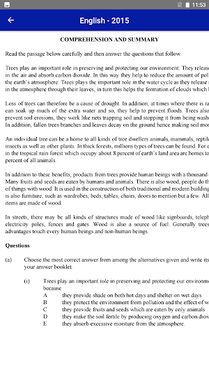 English Past Papers O Level Screenshot 1