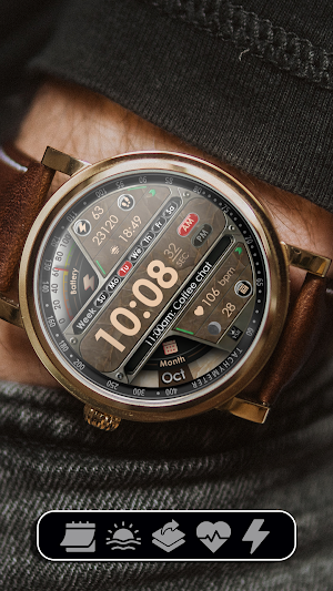 YSR2 Marble Digital Watch Face Screenshot 2