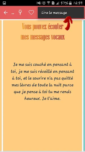 sms d'amour très touchants 2020 Screenshot 1