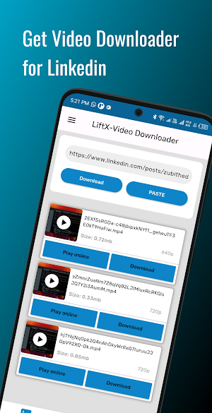 Video downloader for linkedin Screenshot 1
