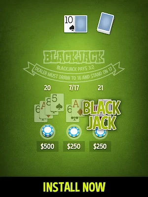Blackjack 21 - ENDLESS & FREE Screenshot 1