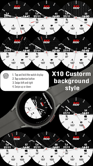 N-SPORT719 Black & White Watch Screenshot 3