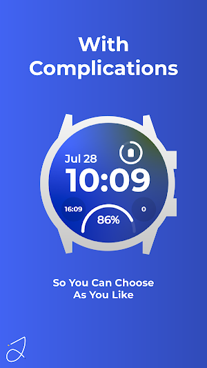 Simple Gradient Watch Face Screenshot 1