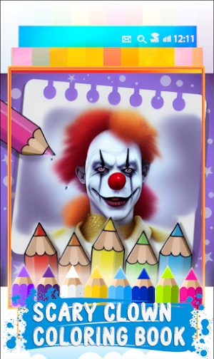 Creepy Clown Coloring Bk Scary Screenshot 3