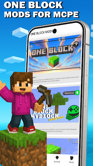 One Block Mod for Minecraft PE Screenshot 0