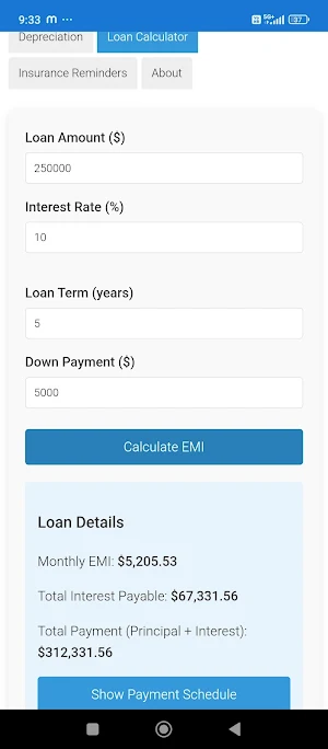 Car Depreciation Calculator Screenshot 2