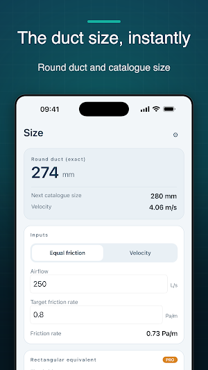 Ductwise: Duct Calculator Screenshot 0