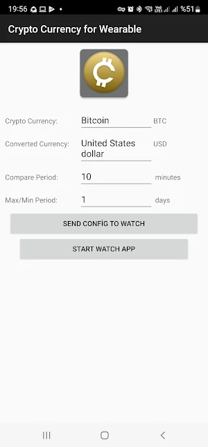 Crypto Currency for Wearable Screenshot 1