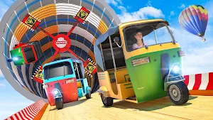 Modern Rickshaw Stunt Game Screenshot 3