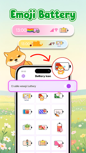Emoji Battery & Status Bar Screenshot 0