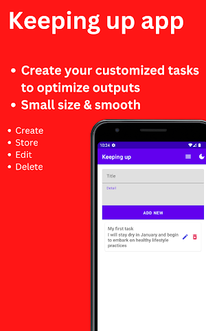 Keeping Up - Task manager app Screenshot 0