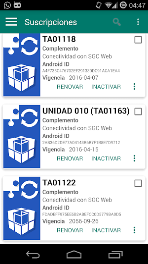 SGC Móvil Suscripciones Screenshot 0