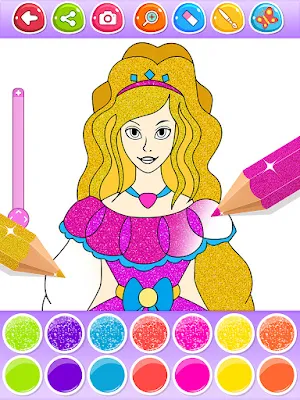 Glitter Coloring Games Screenshot 2
