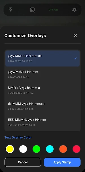 Time Stamp Camera Screenshot 2