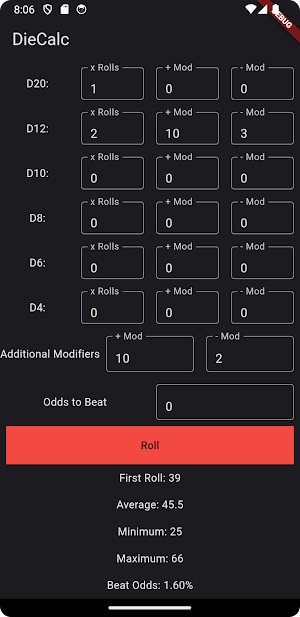 DieCalc Screenshot 3