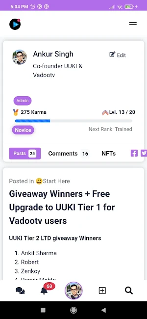 Vadoo Community Screenshot 1
