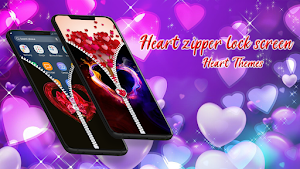 Heart Zipper Lock Screen Screenshot 1