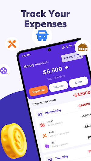 Daily Money Planner Screenshot 0