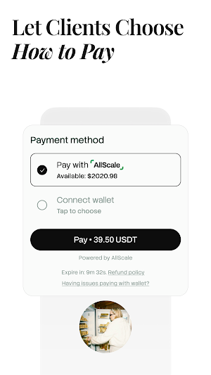 AllScale: Stablecoin Payments Screenshot 2