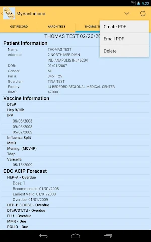 MyVaxIndiana Screenshot 2