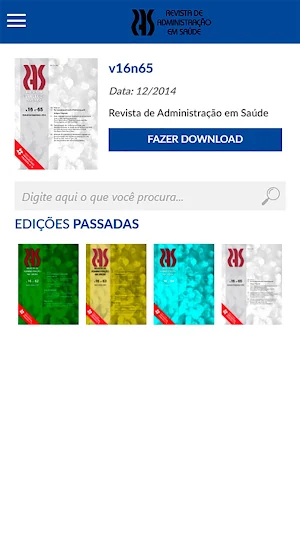 Rev. Administração em Saúde Screenshot 1