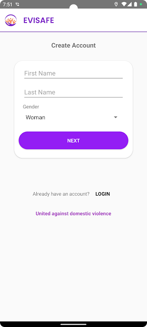 EviSafe Domestic Violence App Screenshot 2