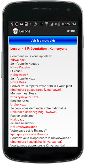 Francais Kinyarwanda (Complet) Screenshot 2