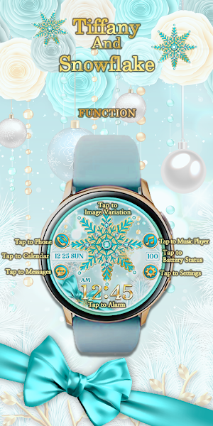 Tiffany & Snowflake_Watchface Screenshot 1