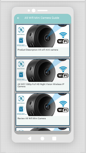 A9 Wifi Mini Camera app Guide Screenshot 0