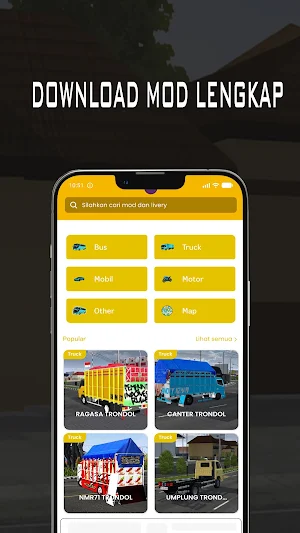 Mod Truk Canter Trondol Bussid Screenshot 1