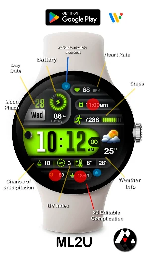ML2U 256 Watch Face Screenshot 1
