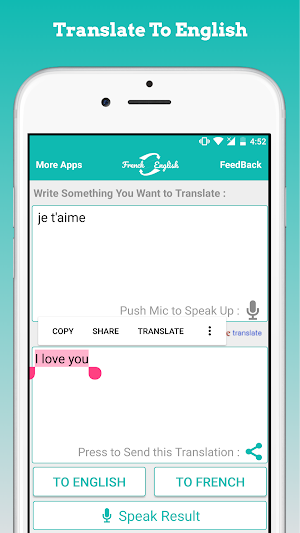 French English Translator Screenshot 2