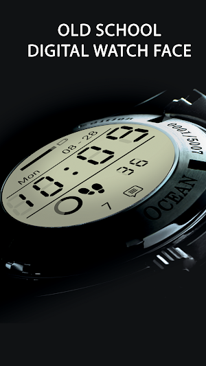 Old School Digital Watch Face Screenshot 0