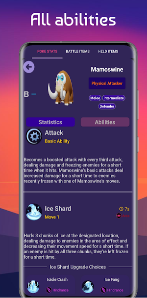 Poke Unite Database Screenshot 2