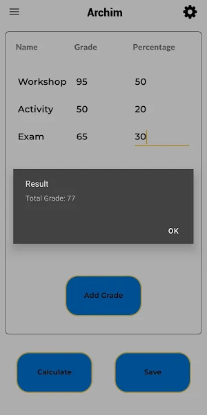 Archim: Grade Calculator Screenshot 1