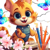 Cats color: color by number