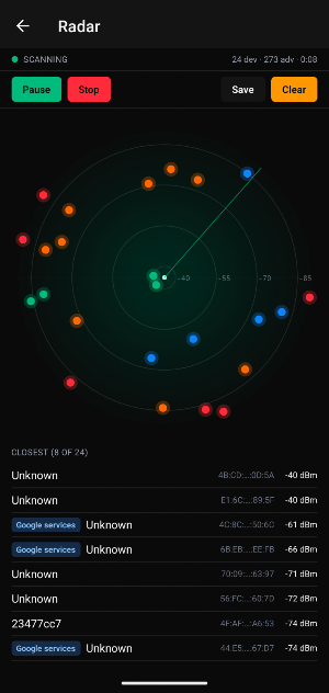 BLE Sniffer Screenshot 3