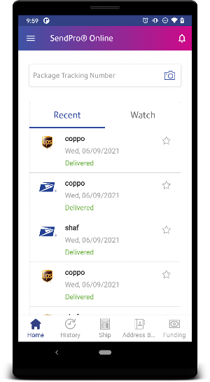 SendPro® Online - Ship & Track Screenshot 0