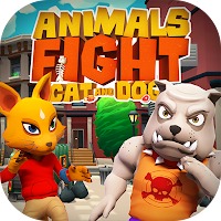 Animals Fight : Cat and Dog
