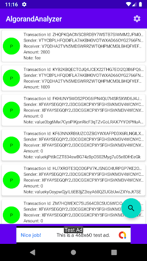 Algorand Analyzer Screenshot 1