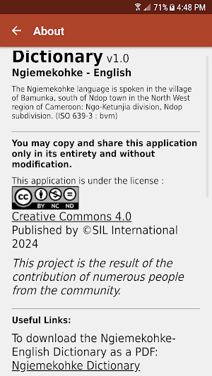 Ngiemekohke-English Dictionary Screenshot 0