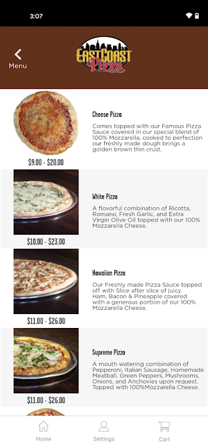 East Coast Pizza Riverview Screenshot 2