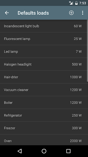 Electrical Cost Screenshot 3