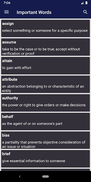 IELTS Vocabulary Screenshot 2