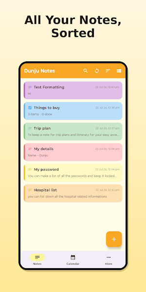 Dunju Notes Screenshot 1